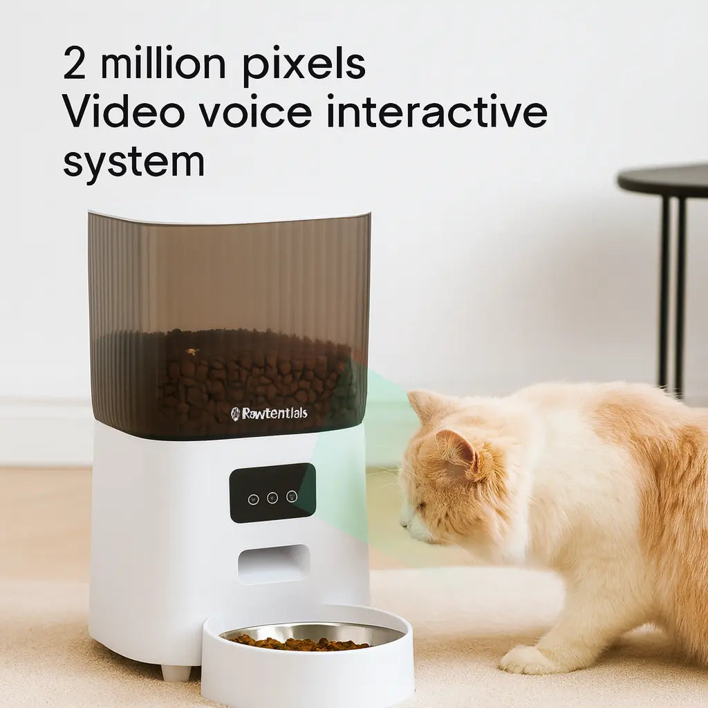 Pawtentials 5 L Slimme Voederbak – App & Camera voor Kat & Hond