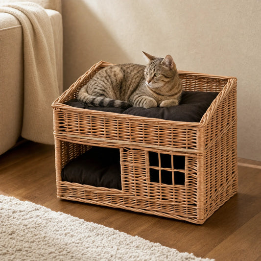 Gevlochten kattenhuis