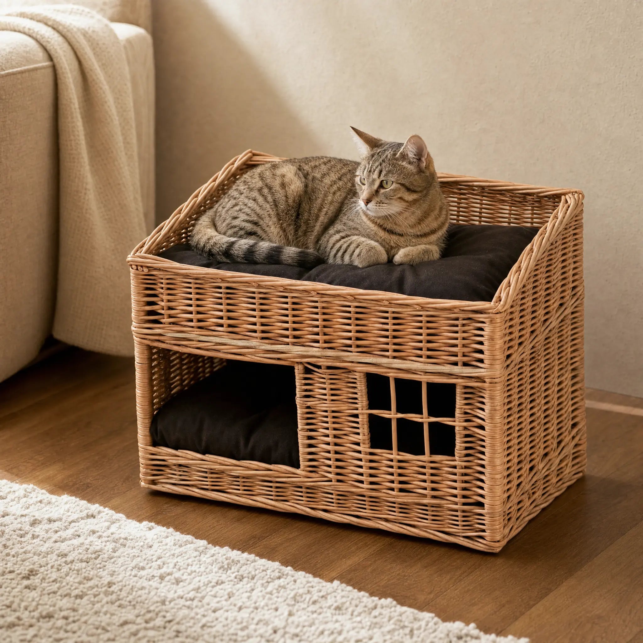 Gevlochten kattenhuis