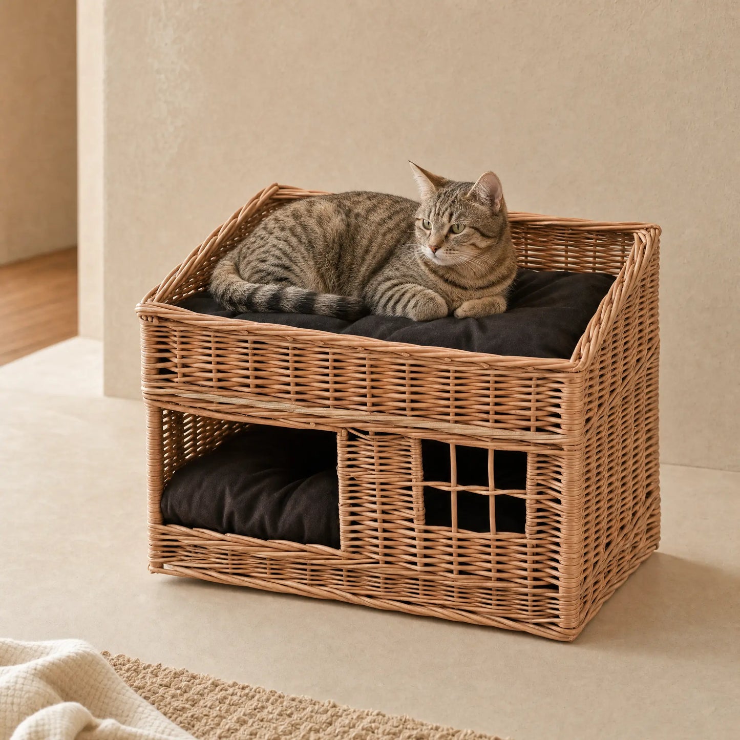 Gevlochten kattenhuis