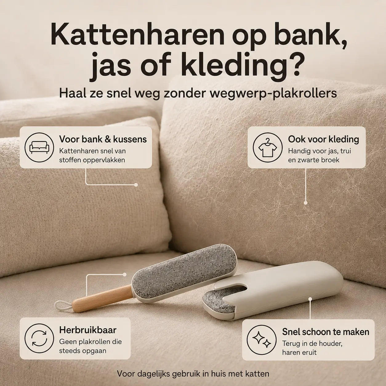 Haarverwijderaar voor bank & kleding