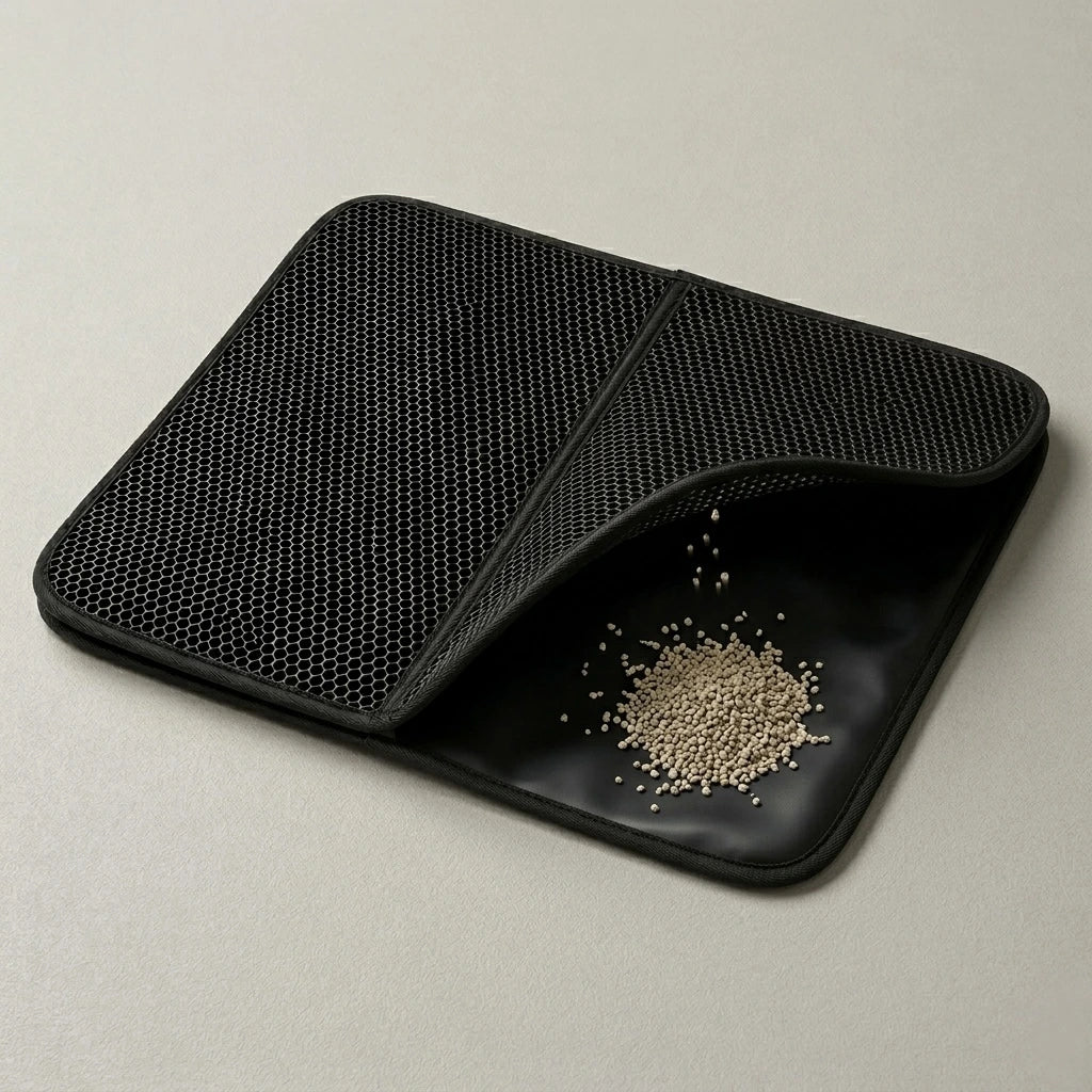 Kattenbakmat met dubbele opvanglaag