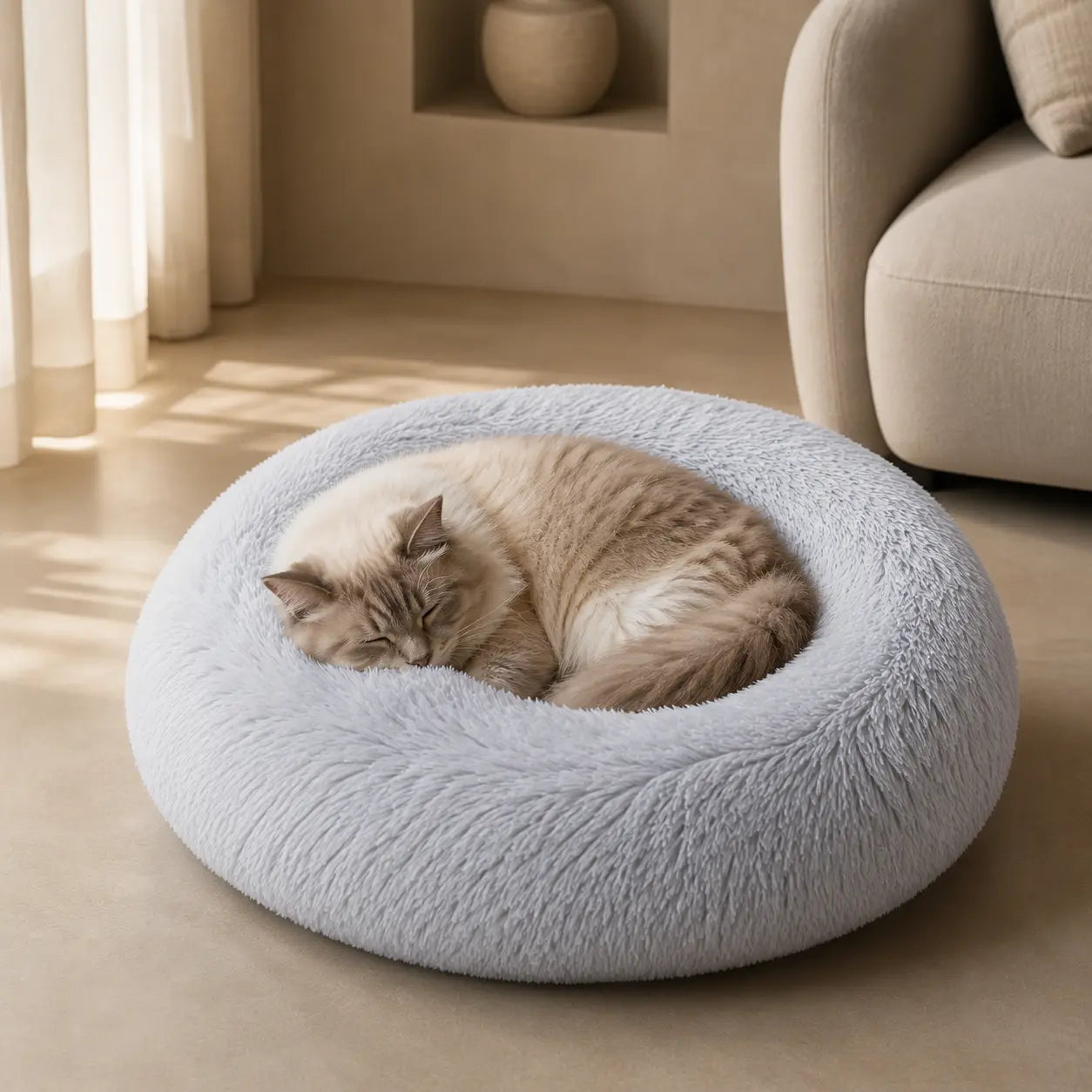 Zacht kattenbed voor rustige slaapplek