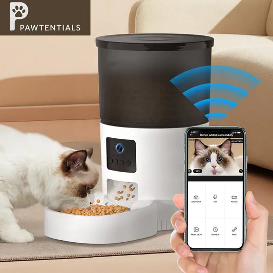 Pawtentials Slimme Voerderbak – Camera, Stem & Appbediening